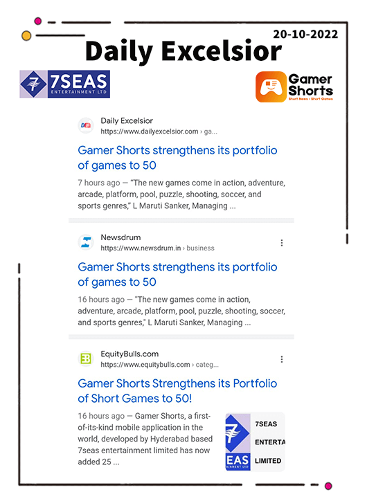 Gamer Shorts App From 7Seas
