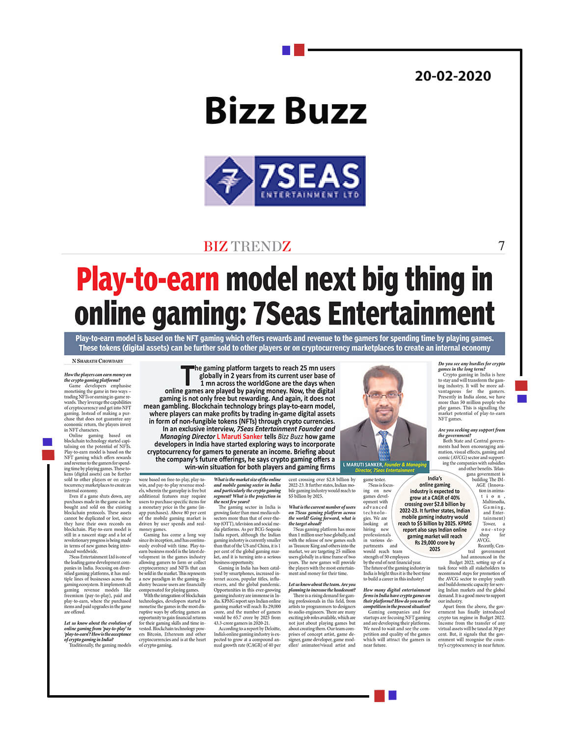 7Seas to launch ‘play to earn’ games